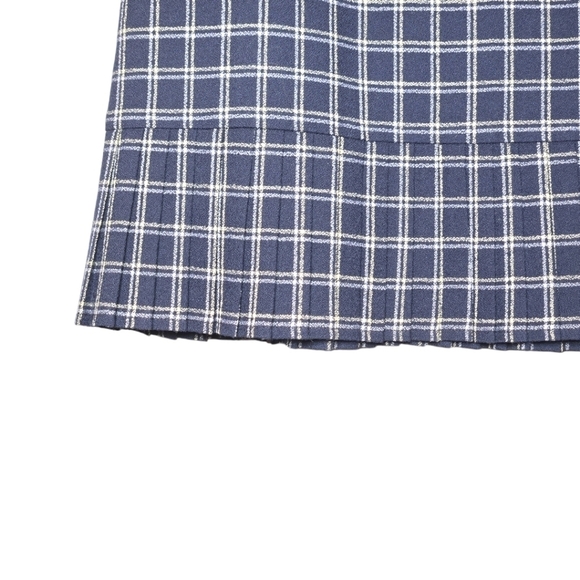 Pendleton Petite Navy Plaid Virgin Wool Skirt Size 12 - Picture 2 of 9